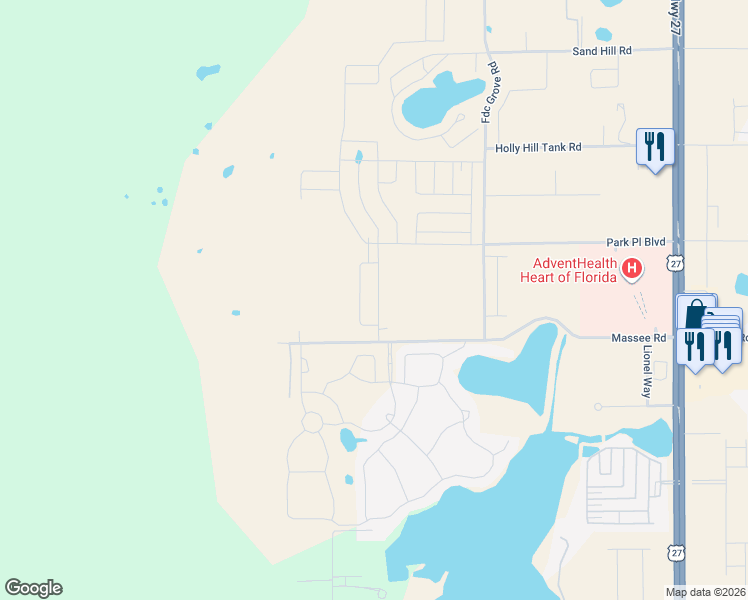 map of restaurants, bars, coffee shops, grocery stores, and more near 3110 Massee Road in Davenport