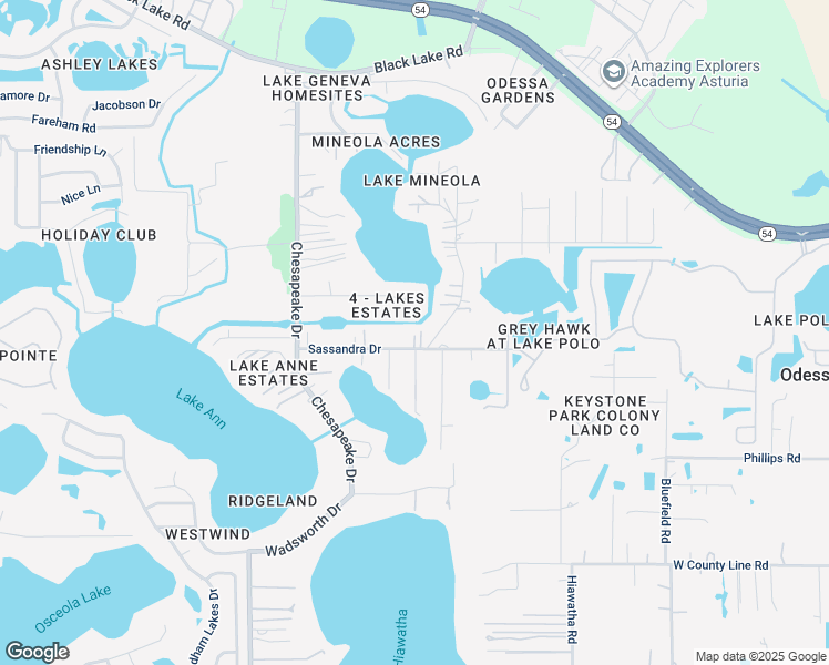 map of restaurants, bars, coffee shops, grocery stores, and more near 14633 Sassandra Drive in Odessa