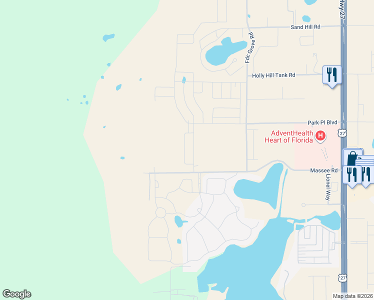 map of restaurants, bars, coffee shops, grocery stores, and more near 3122 Massee Road in Davenport