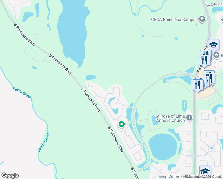 map of restaurants, bars, coffee shops, grocery stores, and more near 4039 Navigator Way in Kissimmee