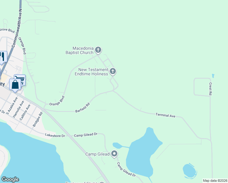 map of restaurants, bars, coffee shops, grocery stores, and more near 315 Terminal Avenue in Polk City