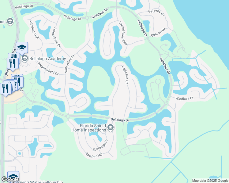 map of restaurants, bars, coffee shops, grocery stores, and more near 3730 Eagle Isle Circle in Kissimmee