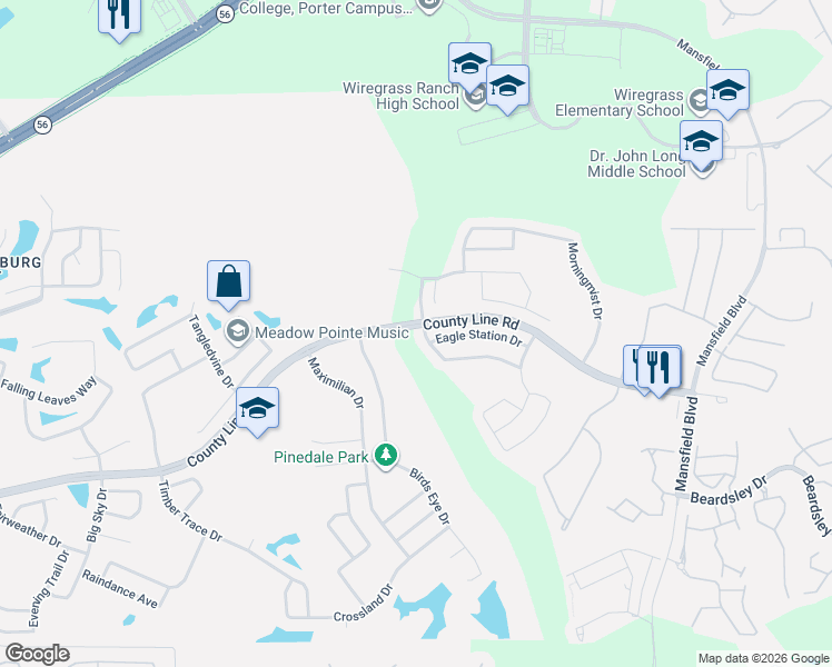 map of restaurants, bars, coffee shops, grocery stores, and more near 29432 Forest Glen Drive in Zephyrhills