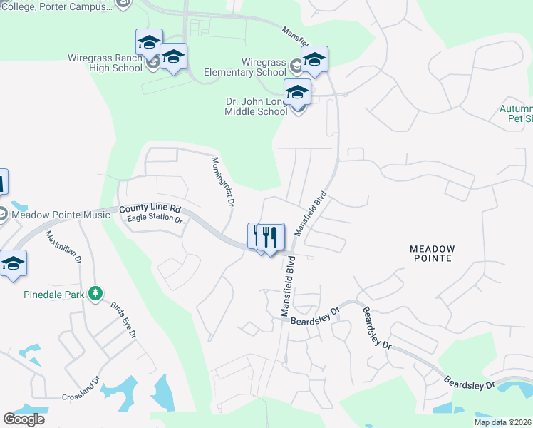 map of restaurants, bars, coffee shops, grocery stores, and more near 1722 Sassafras Drive in Zephyrhills