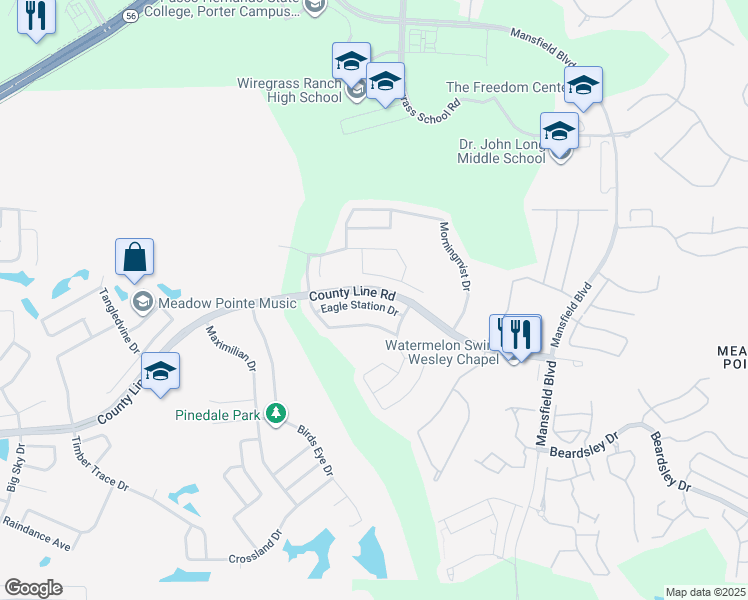 map of restaurants, bars, coffee shops, grocery stores, and more near 29641 Eagle Station Drive in Zephyrhills