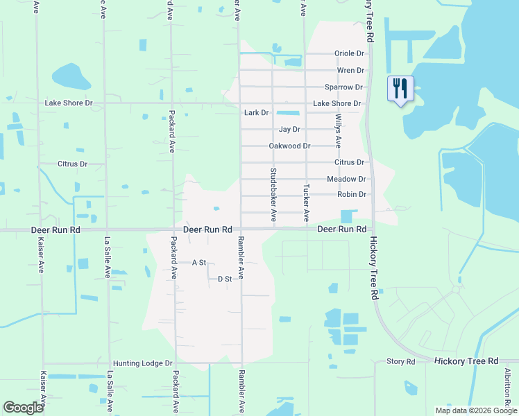 map of restaurants, bars, coffee shops, grocery stores, and more near 4725 Mallard Drive in Saint Cloud