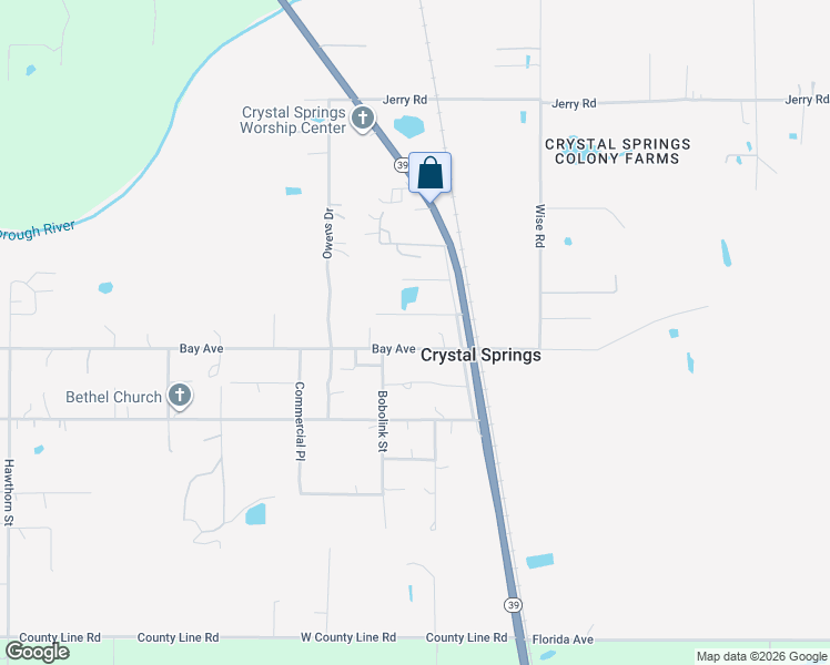 map of restaurants, bars, coffee shops, grocery stores, and more near 39727 Bay Avenue in Zephyrhills