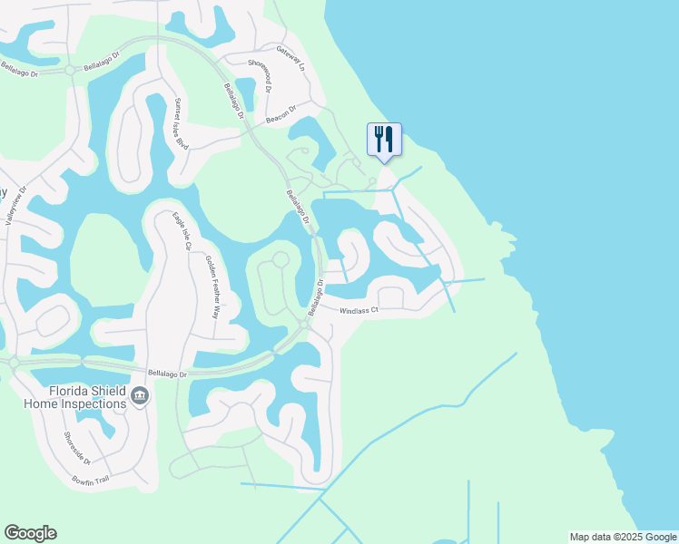 map of restaurants, bars, coffee shops, grocery stores, and more near Terralago Way in Kissimmee