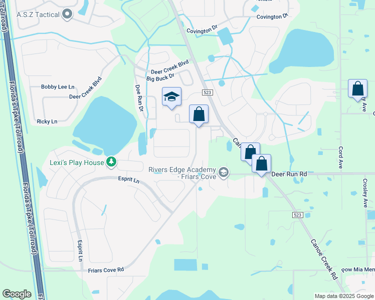 map of restaurants, bars, coffee shops, grocery stores, and more near 3756 Briarwood Estates Circle in St. Cloud