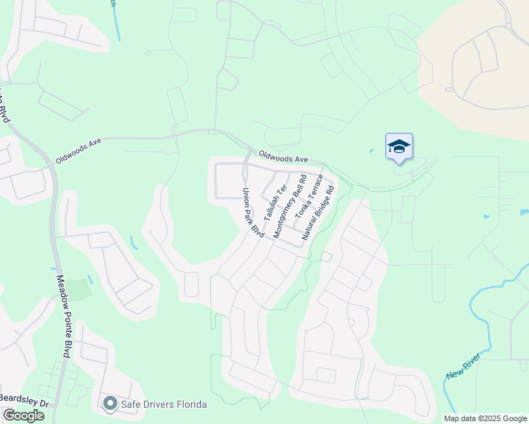 map of restaurants, bars, coffee shops, grocery stores, and more near 1801 Tallulah Terrace in Zephyrhills