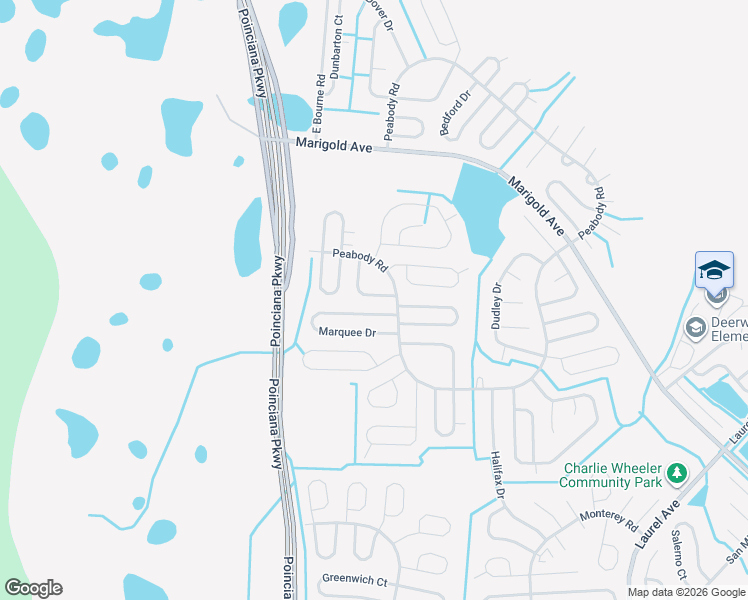 map of restaurants, bars, coffee shops, grocery stores, and more near 1007 Mayfair Place in Kissimmee