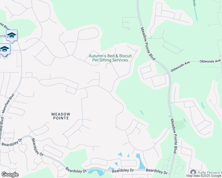 map of restaurants, bars, coffee shops, grocery stores, and more near 1811 Rensselaer Drive in Wesley Chapel