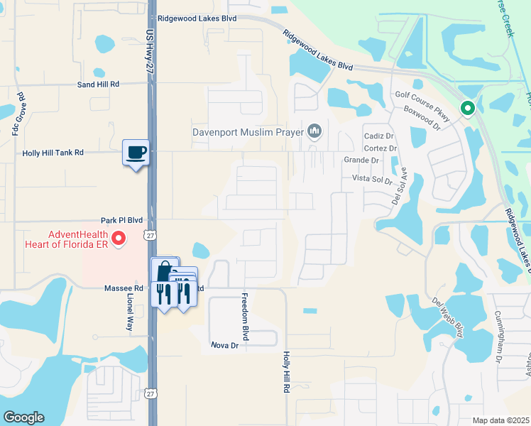 map of restaurants, bars, coffee shops, grocery stores, and more near 328 Jyoti Drive in Davenport