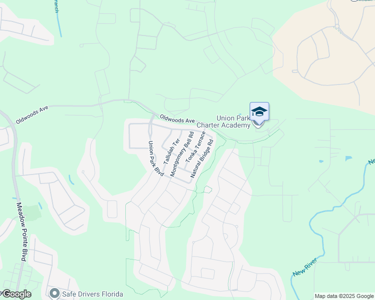 map of restaurants, bars, coffee shops, grocery stores, and more near 1858 Montgomery Bell Road in Zephyrhills