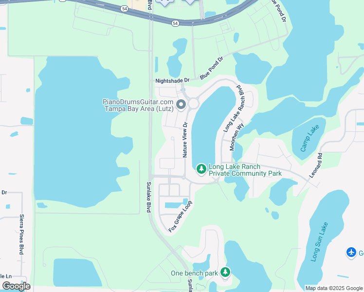 map of restaurants, bars, coffee shops, grocery stores, and more near 1811 Nature View Drive in Lutz
