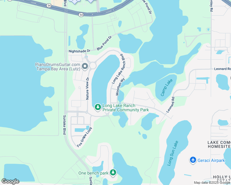 map of restaurants, bars, coffee shops, grocery stores, and more near 1787 Moorhen Way in Lutz