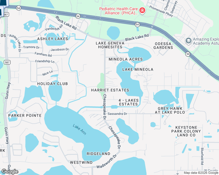 map of restaurants, bars, coffee shops, grocery stores, and more near 14434 Shangrila Lane in Odessa