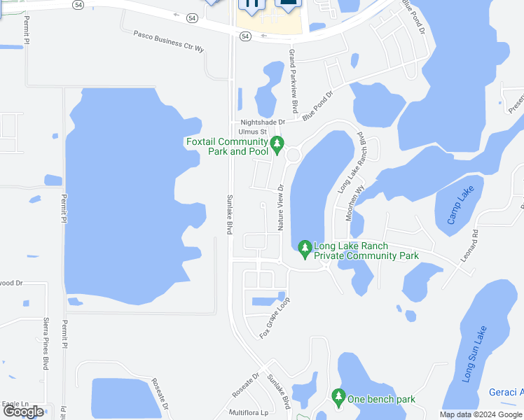 map of restaurants, bars, coffee shops, grocery stores, and more near 1811 Nature View Drive in Lutz