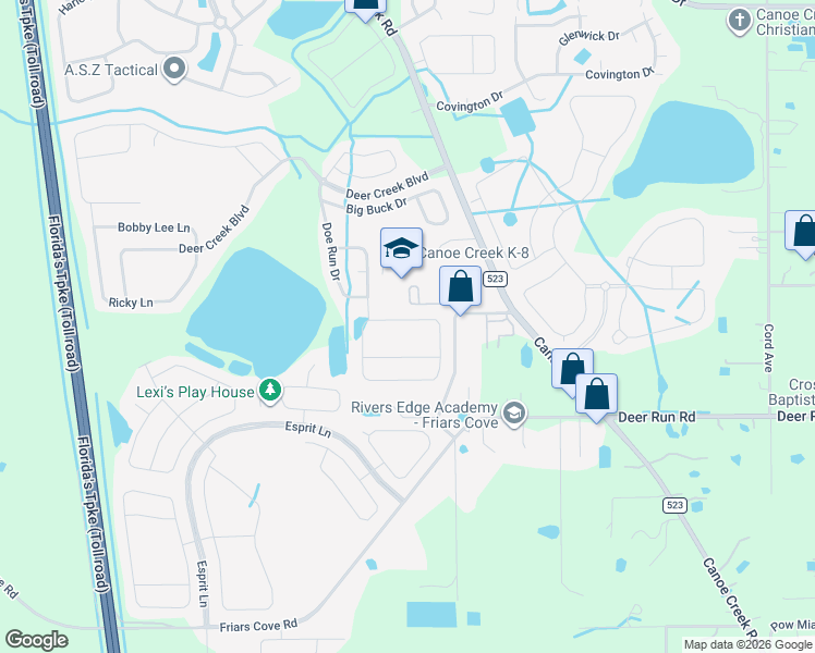 map of restaurants, bars, coffee shops, grocery stores, and more near 3803 Briarwood Estates Circle in St. Cloud