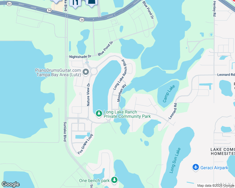 map of restaurants, bars, coffee shops, grocery stores, and more near 1787 Moorhen Way in Lutz