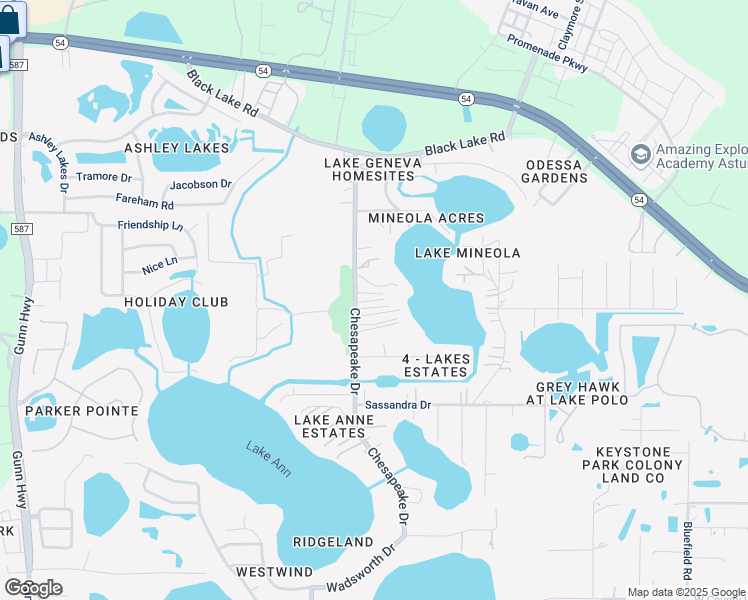 map of restaurants, bars, coffee shops, grocery stores, and more near 14434 Shangrila Lane in Odessa