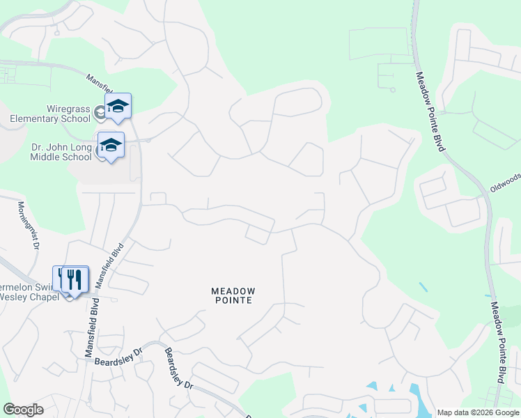 map of restaurants, bars, coffee shops, grocery stores, and more near 30719 Tremont Drive in Zephyrhills