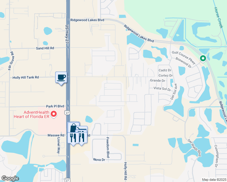 map of restaurants, bars, coffee shops, grocery stores, and more near 335 Marival Drive in Davenport