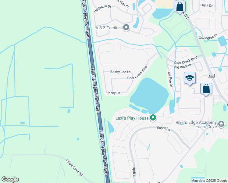 map of restaurants, bars, coffee shops, grocery stores, and more near 2499 Deer Creek Boulevard in St. Cloud