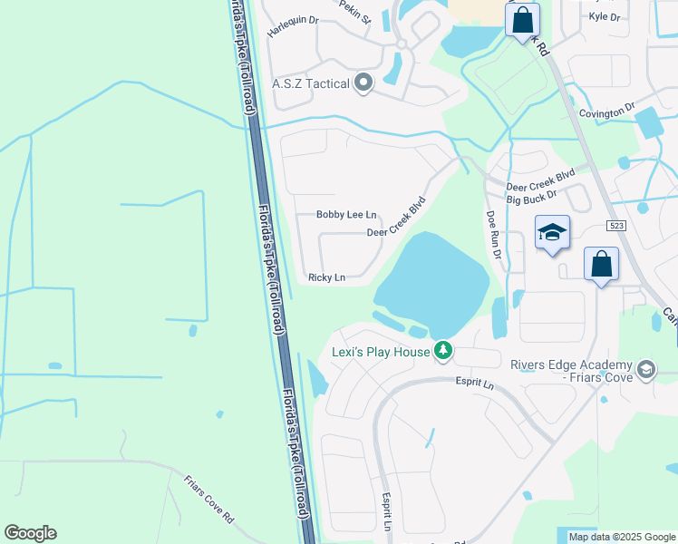 map of restaurants, bars, coffee shops, grocery stores, and more near 2499 Deer Creek Boulevard in St. Cloud