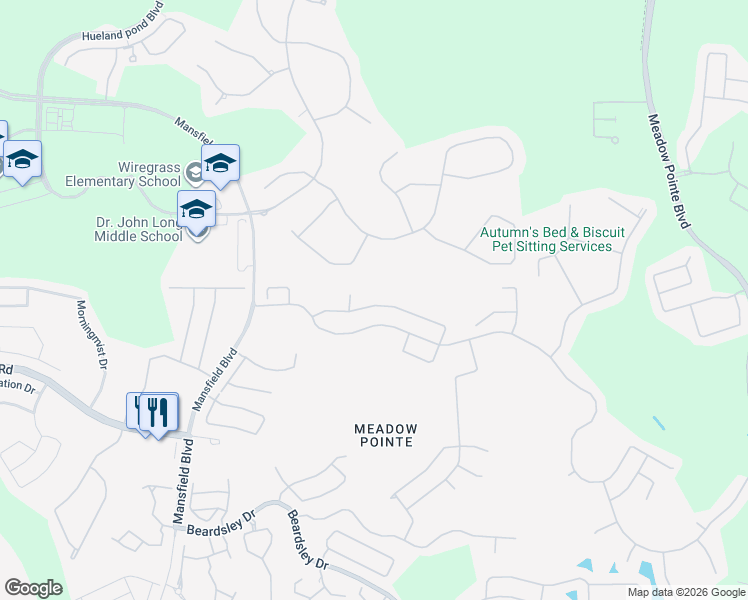 map of restaurants, bars, coffee shops, grocery stores, and more near 1924 Fellsway Court in Zephyrhills