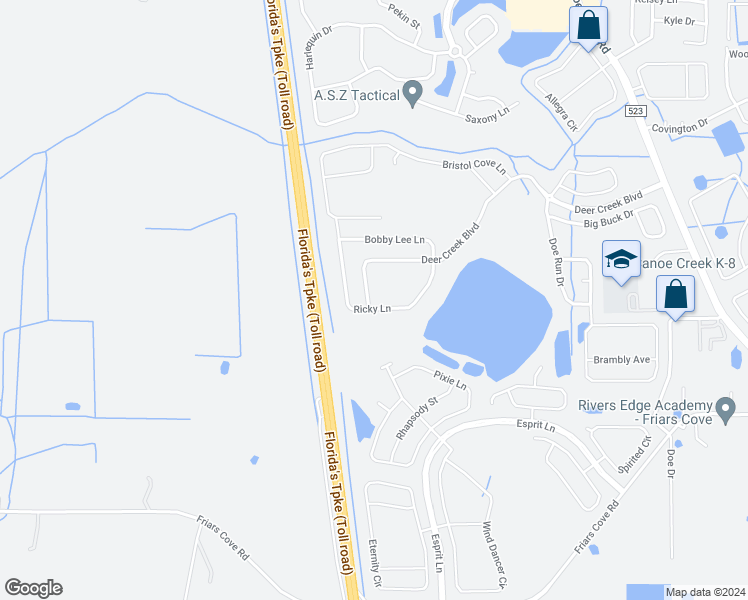 map of restaurants, bars, coffee shops, grocery stores, and more near 2497 Deer Creek Boulevard in St. Cloud