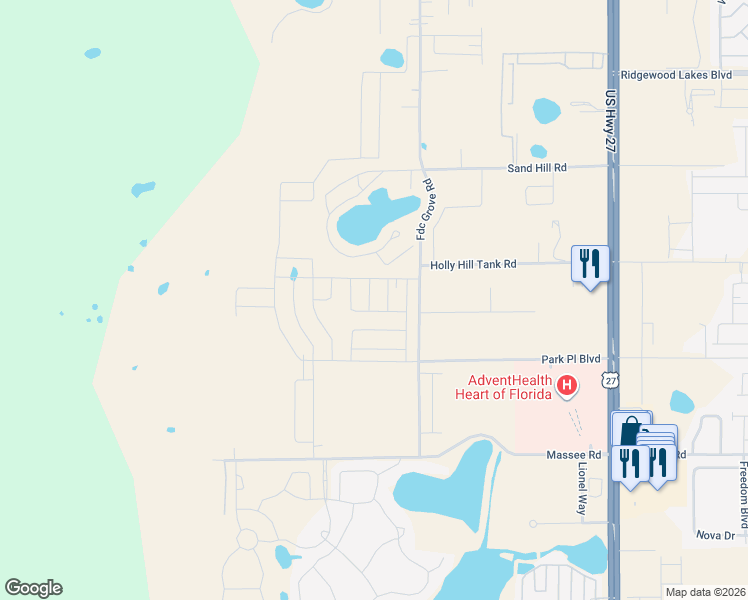 map of restaurants, bars, coffee shops, grocery stores, and more near 2205 Fdc Grove Road in Davenport