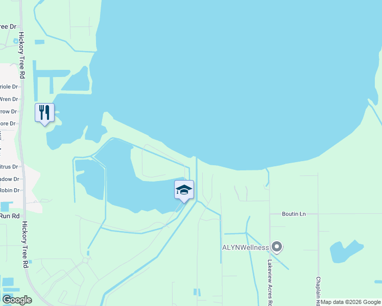 map of restaurants, bars, coffee shops, grocery stores, and more near 4385 Hickory Tree Road in St. Cloud