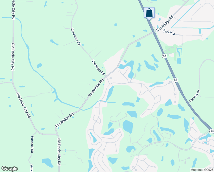 map of restaurants, bars, coffee shops, grocery stores, and more near Curlew Drive in Lakeland