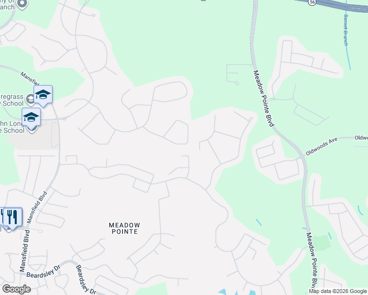 map of restaurants, bars, coffee shops, grocery stores, and more near 30915 Lindentree Drive in Wesley Chapel