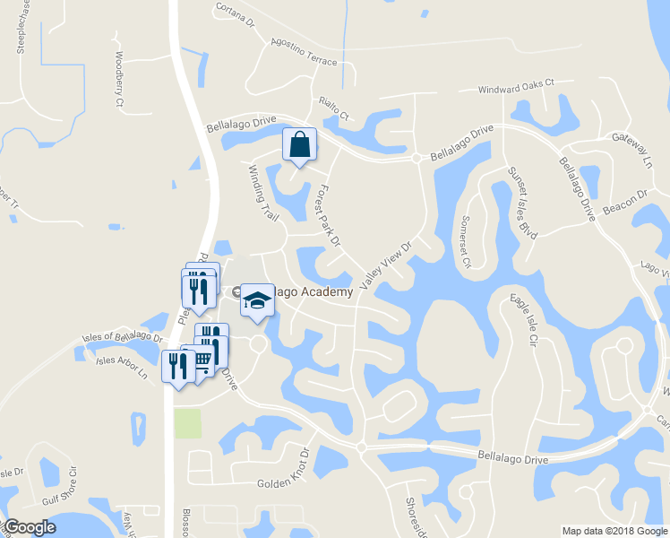 map of restaurants, bars, coffee shops, grocery stores, and more near 2974 Westview Court in Kissimmee