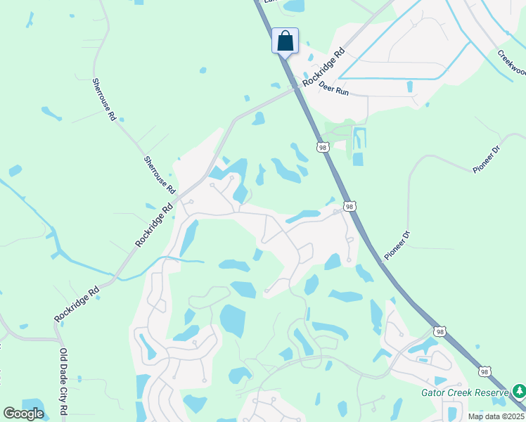 map of restaurants, bars, coffee shops, grocery stores, and more near Big Cypress Boulevard in Lakeland
