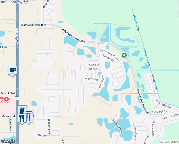 map of restaurants, bars, coffee shops, grocery stores, and more near 520 Grande Drive in Davenport
