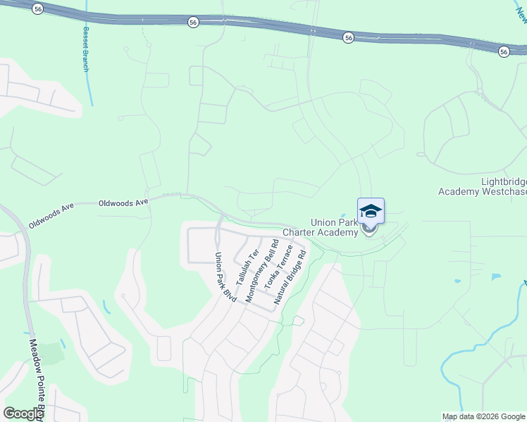 map of restaurants, bars, coffee shops, grocery stores, and more near Oldwoods Avenue in Wesley Chapel