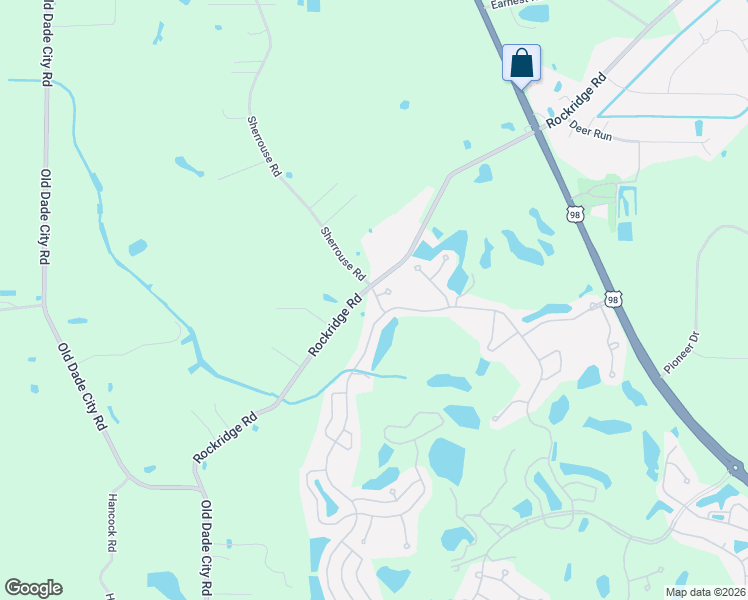 map of restaurants, bars, coffee shops, grocery stores, and more near Curlew Drive in Lakeland
