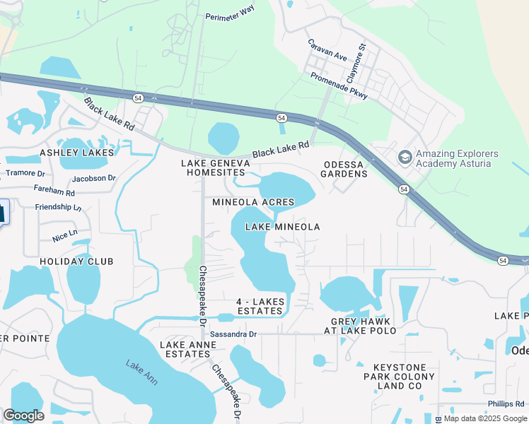 map of restaurants, bars, coffee shops, grocery stores, and more near 14608 Waterloo Road in Odessa