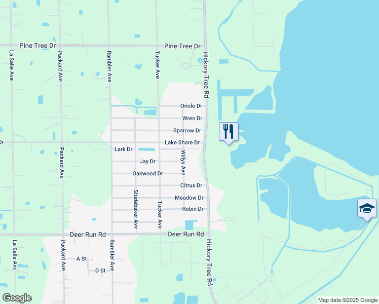 map of restaurants, bars, coffee shops, grocery stores, and more near 4854 Lark Drive in St. Cloud