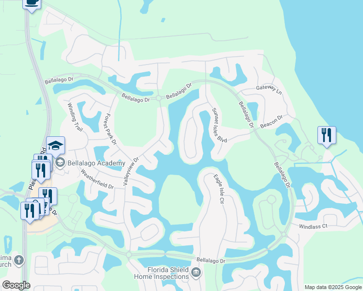 map of restaurants, bars, coffee shops, grocery stores, and more near 3573 Somerset Circle in Kissimmee