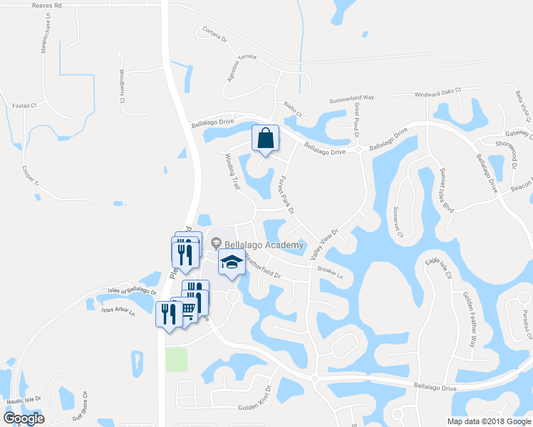 map of restaurants, bars, coffee shops, grocery stores, and more near 2950 Skyview Drive in Kissimmee