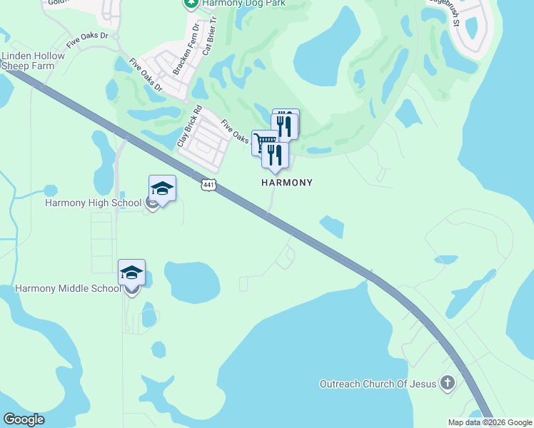 map of restaurants, bars, coffee shops, grocery stores, and more near 7243 East Irlo Bronson Memorial Highway in St. Cloud