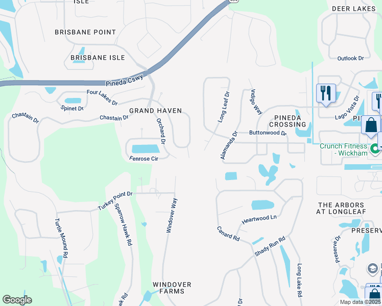 map of restaurants, bars, coffee shops, grocery stores, and more near 4973 Mandolin Court in Melbourne