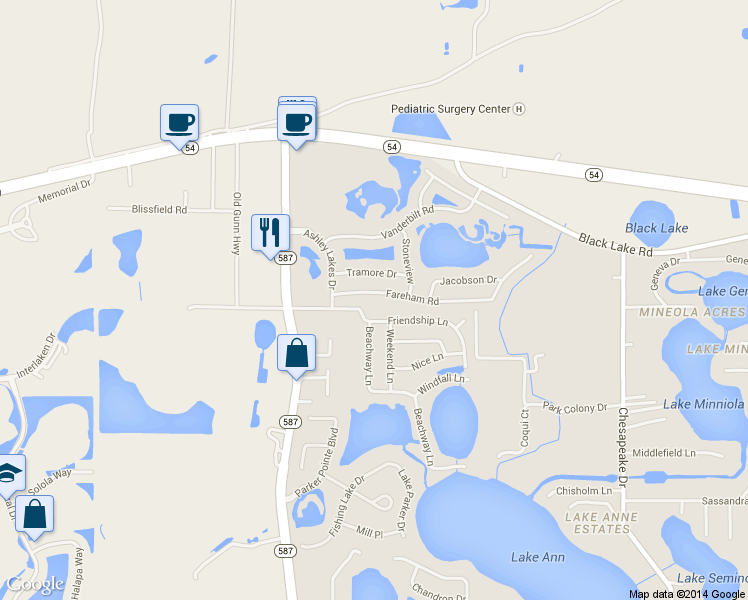 map of restaurants, bars, coffee shops, grocery stores, and more near 13718 Fareham Rd in Odessa