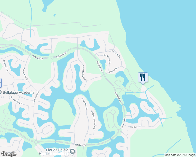 map of restaurants, bars, coffee shops, grocery stores, and more near 3564 Sunset Isles Boulevard in Kissimmee