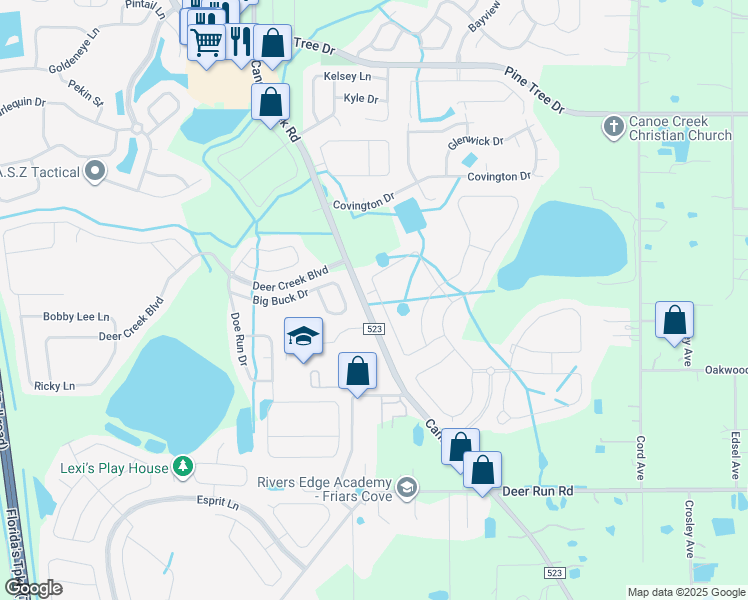 map of restaurants, bars, coffee shops, grocery stores, and more near 3868 Cabo Rojo Drive in St. Cloud