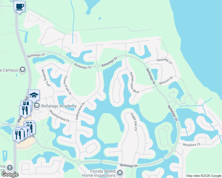 map of restaurants, bars, coffee shops, grocery stores, and more near 3581 Somerset Circle in Kissimmee